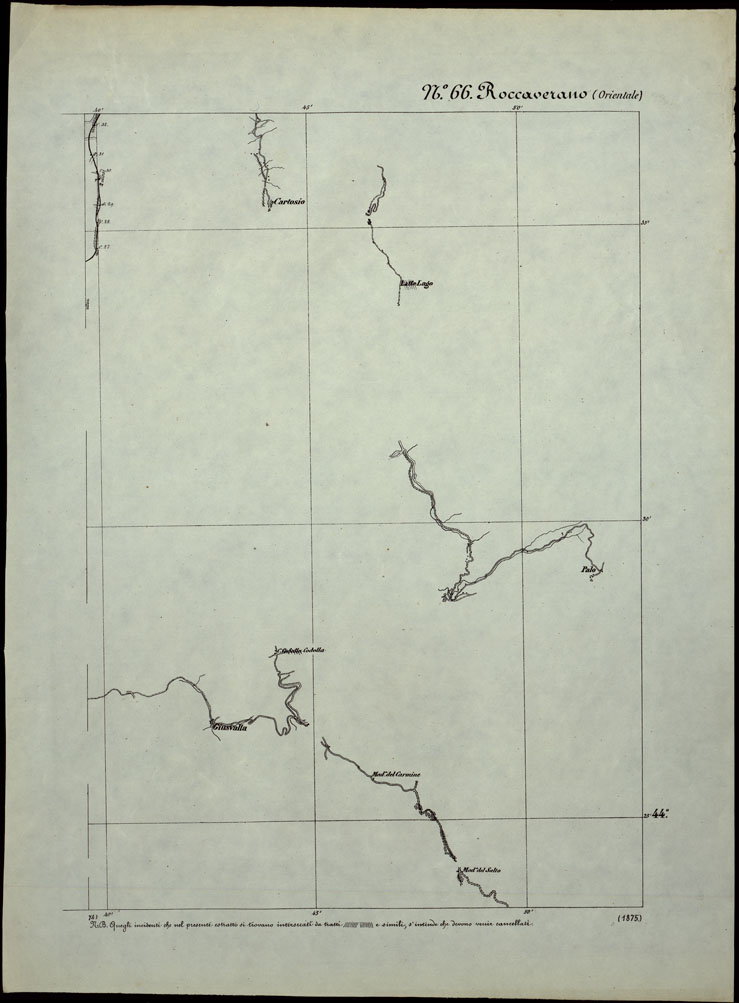 (N:24307) CARTA TOPOGRAFICA DEGLI STATI IN TERRAFERMA DI S.M. IL RE DI SARDEGNA ALLA SCALA DI 1.A 50.000. OPERA DEL CORPO REALE DELLO STATO MAGGIORE - FOGLIO N.66. - ROCCAVERANO + DOCUMENTO DI AGGIORNAMENTO PARTE OCCIDENTALE E ORIENTALE (CA003829, CA003830, CA003831) Carte e stampe antiche: riproduzione a colori su carta (formato A1)