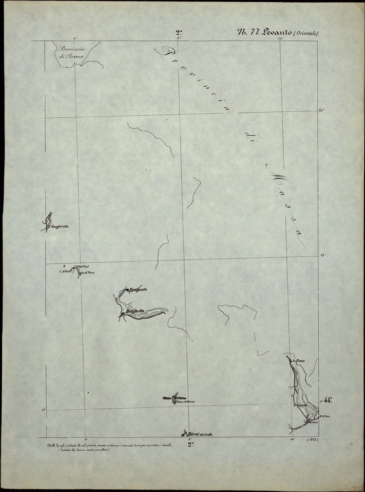 (N:24318) CARTA TOPOGRAFICA DEGLI STATI IN TERRAFERMA DI S.M. IL RE DI SARDEGNA ALLA SCALA DI 1.A 50.000. OPERA DEL CORPO REALE DELLO STATO MAGGIORE - FOGLIO N.77. - LEVANTO + DOCUMENTO DI AGGIORNAMENTO PARTE OCCIDENTALE E ORIENTALE (CA003853, CA003854, CA003855) Carte e stampe antiche: riproduzione a colori su carta (formato A1)