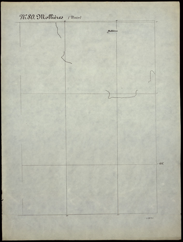 (N:24321) CARTA TOPOGRAFICA DEGLI STATI IN TERRAFERMA DI S.M. IL RE DI SARDEGNA ALLA SCALA DI 1.A 50.000. OPERA DEL CORPO REALE DELLO STATO MAGGIORE - FOGLIO N.80. - MOLLIERES + DOCUMENTO DI AGGIORNAMENTO UNICO (CA003859, CA003860) Carte e stampe antiche: riproduzione a colori su carta (formato A1)