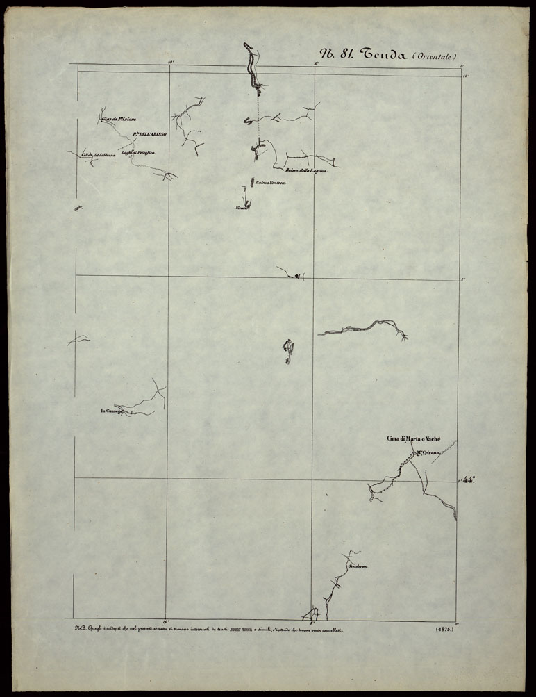 (N:24322) CARTA TOPOGRAFICA DEGLI STATI IN TERRAFERMA DI S.M. IL RE DI SARDEGNA ALLA SCALA DI 1.A 50.000. OPERA DEL CORPO REALE DELLO STATO MAGGIORE - FOGLIO N.81. - TENDA + DOCUMENTO DI AGGIORNAMENTO PARTE OCCIDENTALE E ORIENTALE (CA003861, CA003862, CA003863) Carte e stampe antiche: riproduzione a colori su carta (formato A1)