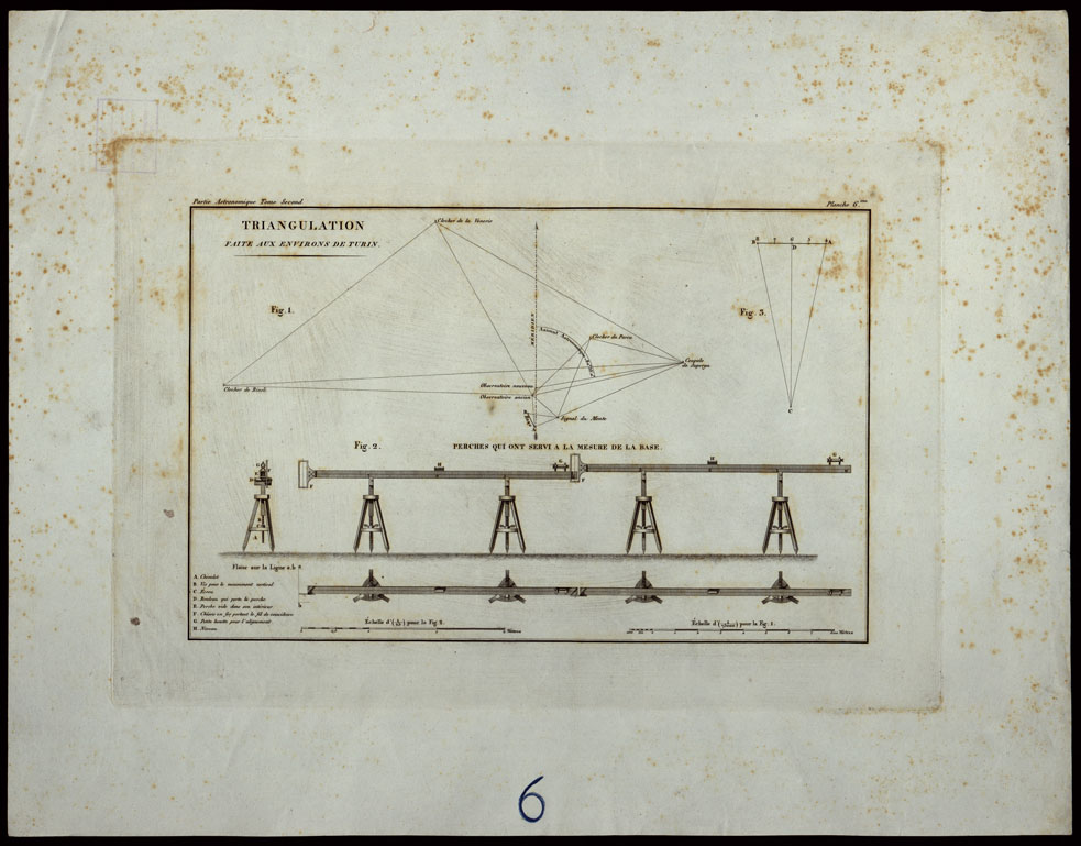 (N:24479) TRIANGULATION FAITE AUX ENVIRONS DU TURIN - FOGLIO 6 (CA003981) Carte e stampe antiche: riproduzione a colori su carta (formato A1)
