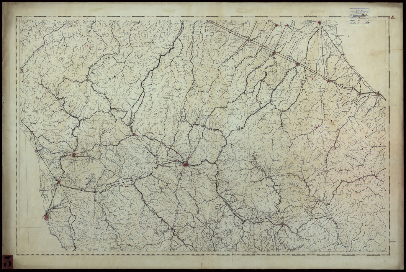 (N:10875) ITALIA SUPERIORE PARTE ORIENTALE - Foglio 10 (CA004041) Carte e stampe antiche: riproduzione a colori su carta (formato A1)
