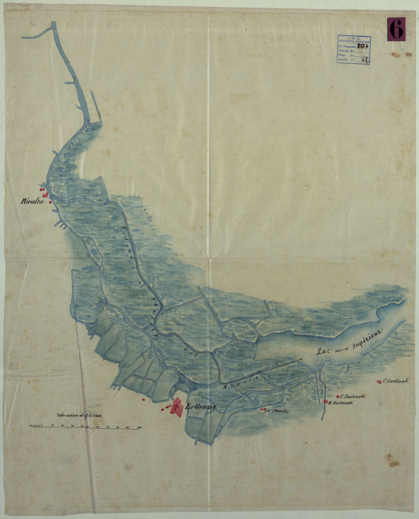 (N:9085) PROGETTI DI CONFINE INTORNO A PESCHIERA ANNEXS DE LA CARTE TOPOGRAPHIQUE (CA004095) Carte e stampe antiche: riproduzione a colori su carta (formato A1)