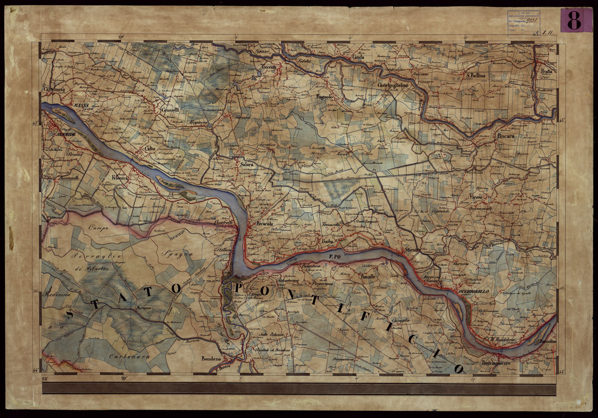 (N:1907) CARTA TOPOGRAFICA DEL REGNO LOMBARDO-VENETO - FOGLIO I.11 (CA004130) Carte e stampe antiche: riproduzione a colori su carta (formato A1)