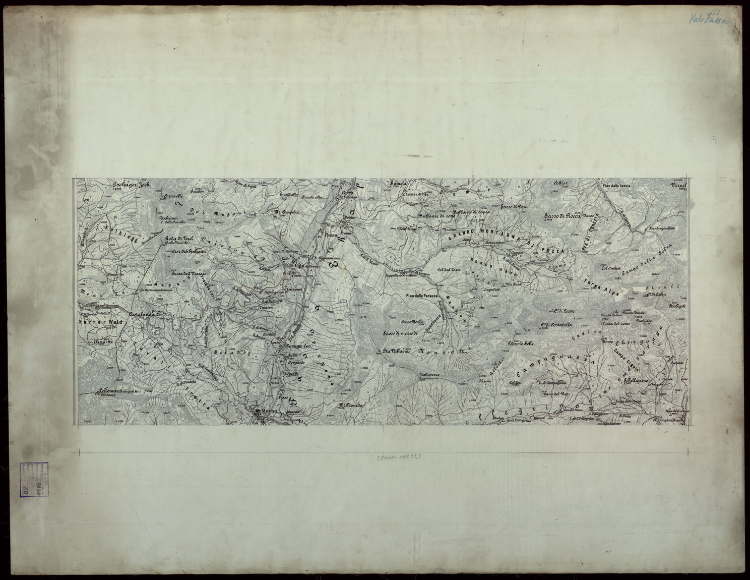 (N:24450) MANOVRE DI CAMPAGNA - VAL FASSA (CA004222) Carte e stampe antiche: riproduzione a colori su carta (formato A1)