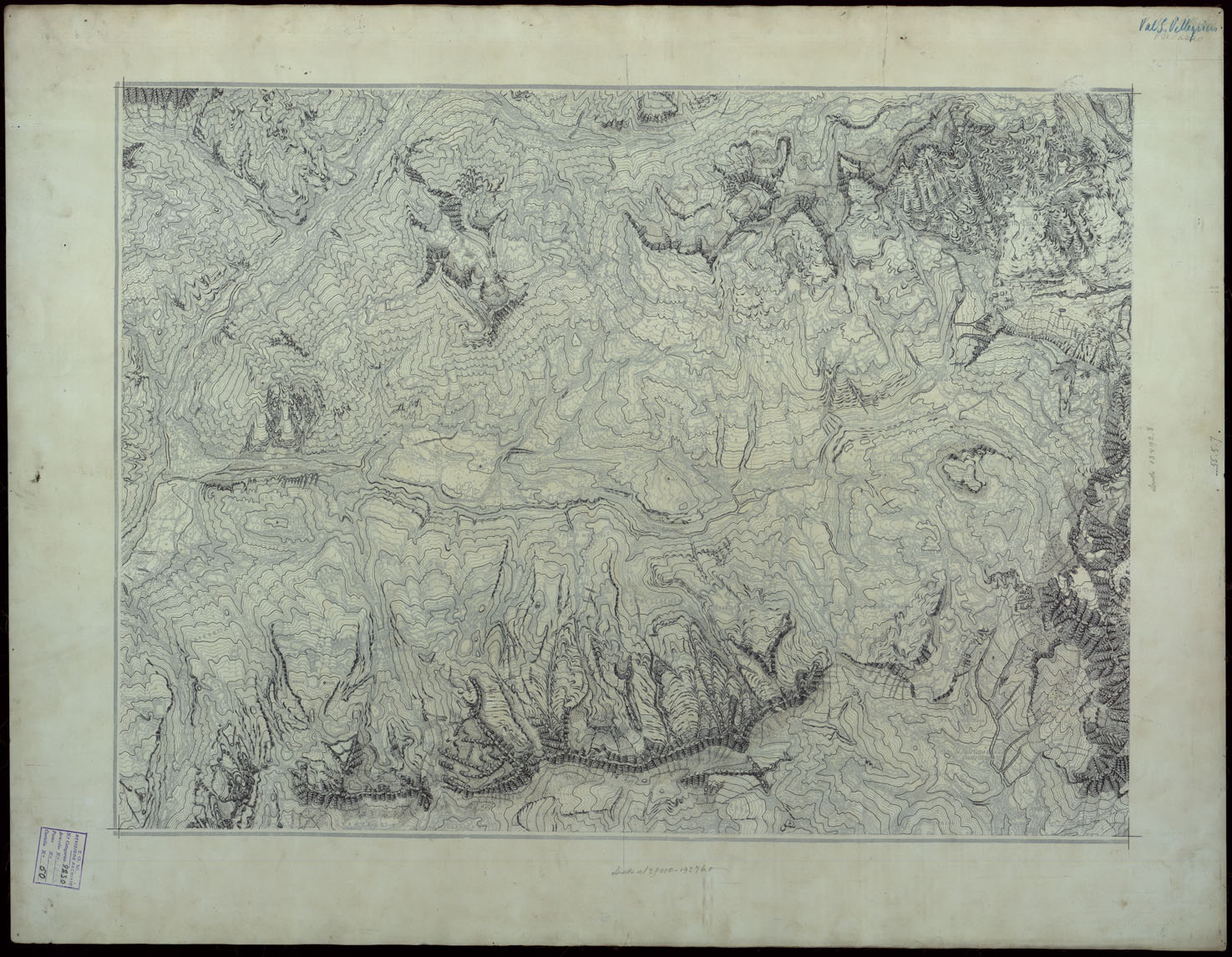 (N:24453) MANOVRE DI CAMPAGNA STAMPA SU CARTONCINO "CURVE" - VAL SAN PELLEGRINO (CA004225) Carte e stampe antiche: riproduzione a colori su carta (formato A1)