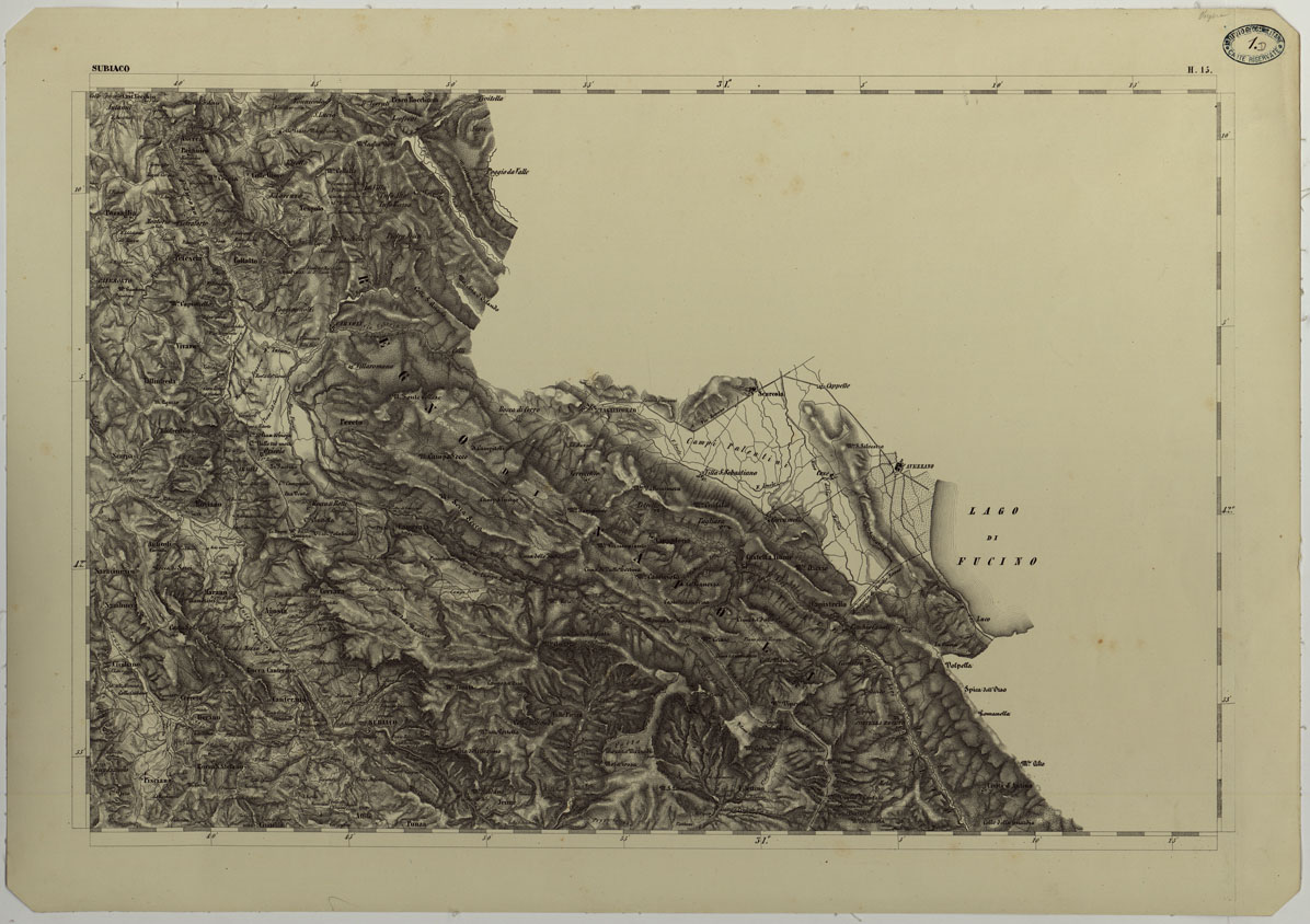 (N:11776) CARTA TOPOGRAFICA DELLA LOMBARDIA, DEL VENETO E DELL'ITALIA CENTRALE - CARTA DEGLI EX DUCATI DI PARMA, PIACENZA E MODENA - H.15 SUBIACO (CA004330) Carte e stampe antiche: riproduzione a colori su carta (formato A1)