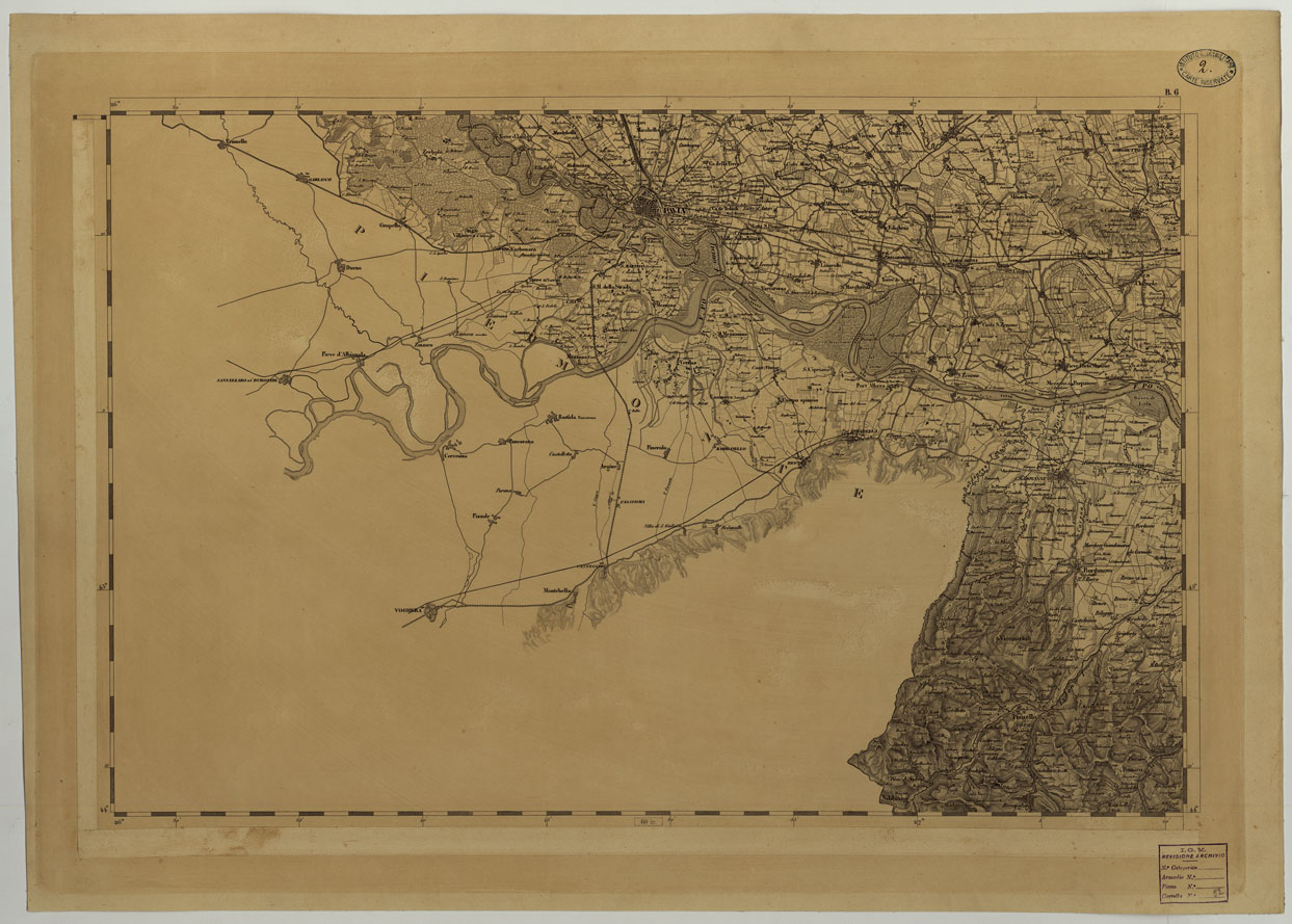 (N:14716) CARTA TOPOGRAFICA DEL REGNO LOMBARDO-VENETO COSTRUTTA SOPRA MISURE ASTRONOMICO-TRIGONOMETRICHE ED INCISA A MILANO NELL'ISTITUTO GEOGRAFICO MILITARE DELL'I.R. STATO MAGGIORE GENARALE AUSTRIACO PUBBLICATA NELL'ANNO - B.6 (CA004344) Carte e stampe antiche: riproduzione a colori su carta (formato A1)
