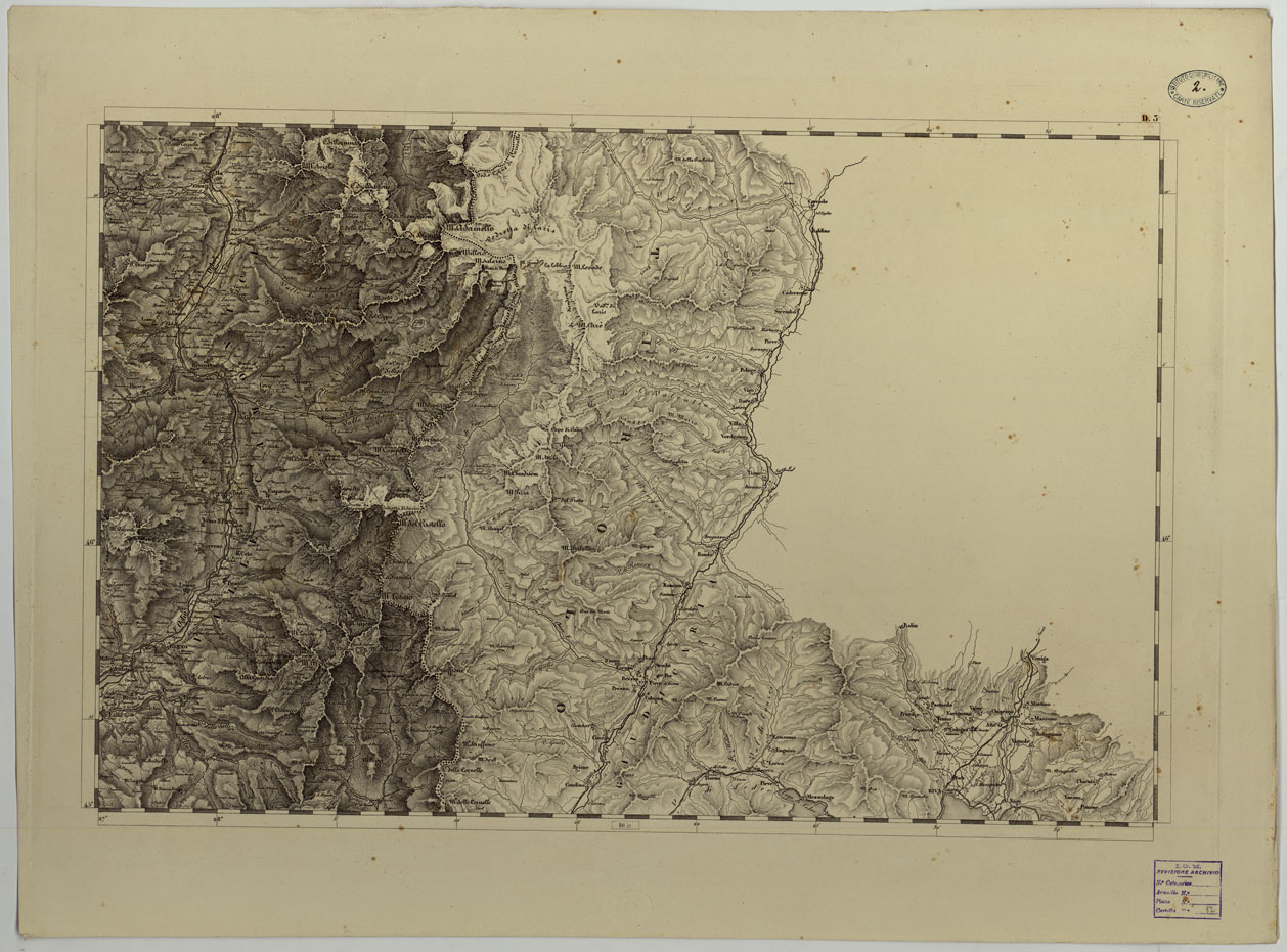 (N:14727) CARTA TOPOGRAFICA DEL REGNO LOMBARDO-VENETO COSTRUTTA SOPRA MISURE ASTRONOMICO-TRIGONOMETRICHE ED INCISA A MILANO NELL'ISTITUTO GEOGRAFICO MILITARE DELL'I.R. STATO MAGGIORE GENARALE AUSTRIACO PUBBLICATA NELL'ANNO - D.3 (CA004353) Carte e stampe antiche: riproduzione a colori su carta (formato A1)