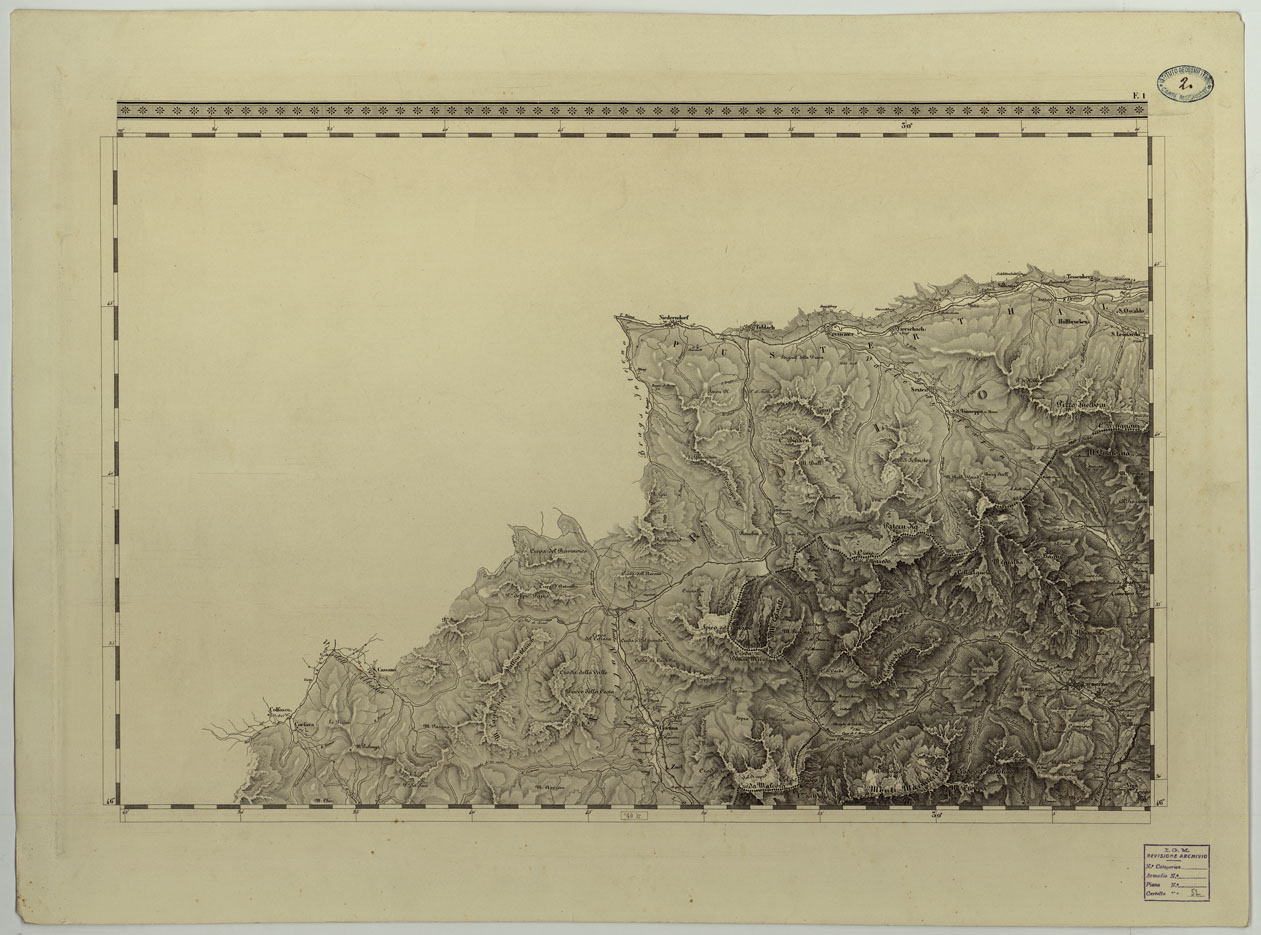 (N:14739) CARTA TOPOGRAFICA DEL REGNO LOMBARDO-VENETO COSTRUTTA SOPRA MISURE ASTRONOMICO-TRIGONOMETRICHE ED INCISA A MILANO NELL'ISTITUTO GEOGRAFICO MILITARE DELL'I.R. STATO MAGGIORE GENARALE AUSTRIACO PUBBLICATA NELL'ANNO - F.1 (CA004363) Carte e stampe antiche: riproduzione a colori su carta (formato A1)