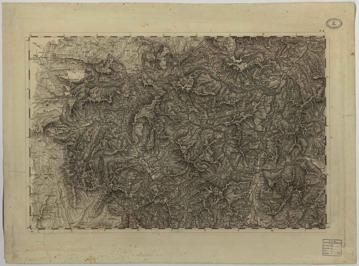 (N:14740) CARTA TOPOGRAFICA DEL REGNO LOMBARDO-VENETO COSTRUTTA SOPRA MISURE ASTRONOMICO-TRIGONOMETRICHE ED INCISA A MILANO NELL'ISTITUTO GEOGRAFICO MILITARE DELL'I.R. STATO MAGGIORE GENARALE AUSTRIACO PUBBLICATA NELL'ANNO - F2 (CA004364) Carte e stampe antiche: riproduzione a colori su carta (formato A1)