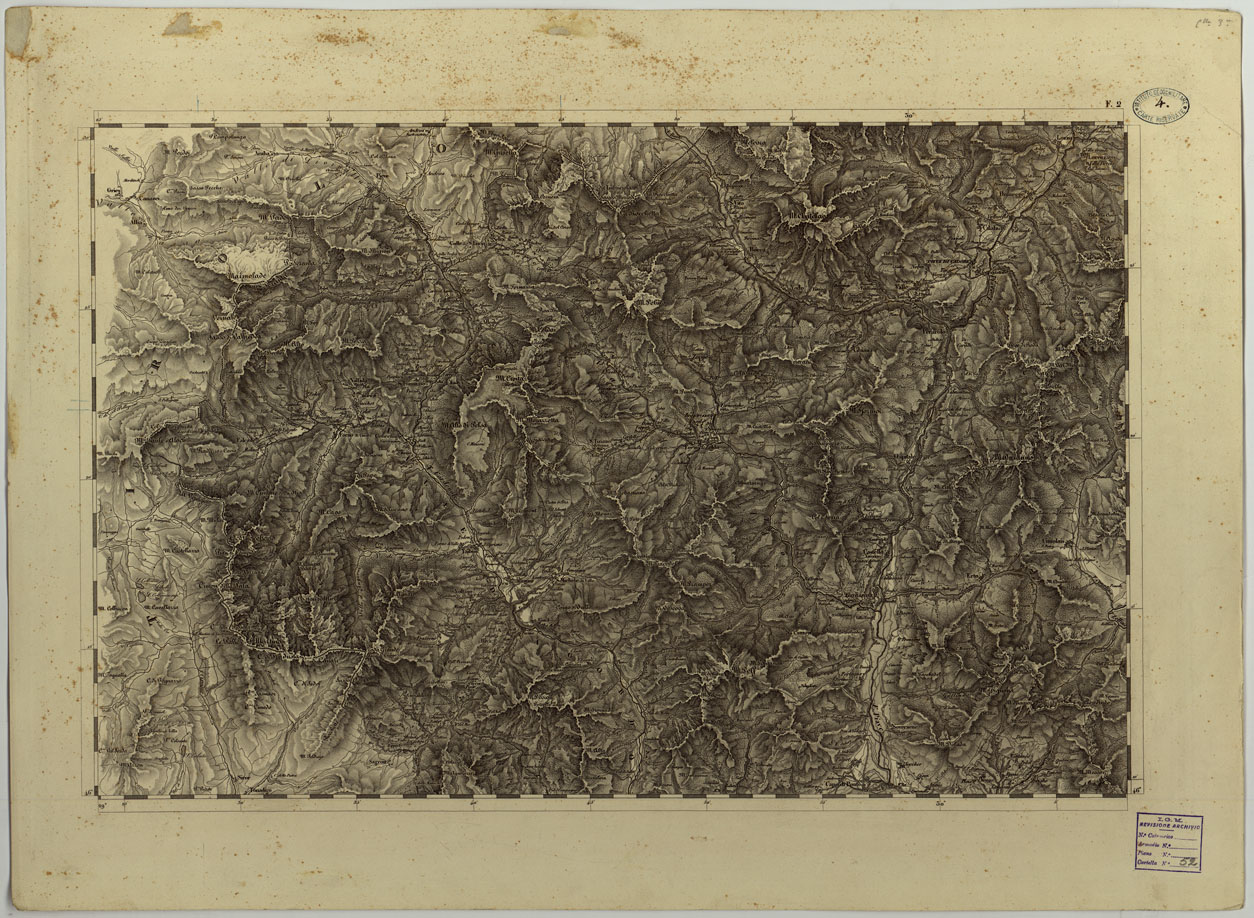 (N:14762) CARTA TOPOGRAFICA DEL REGNO LOMBARDO-VENETO COSTRUTTA SOPRA MISURE ASTRONOMICO-TRIGONOMETRICHE ED INCISA A MILANO NELL'ISTITUTO GEOGRAFICO MILITARE DELL'I.R. STATO MAGGIORE GENERALE AUSTRIACO - F.2 (CA004387) Carte e stampe antiche: riproduzione a colori su carta (formato A1)