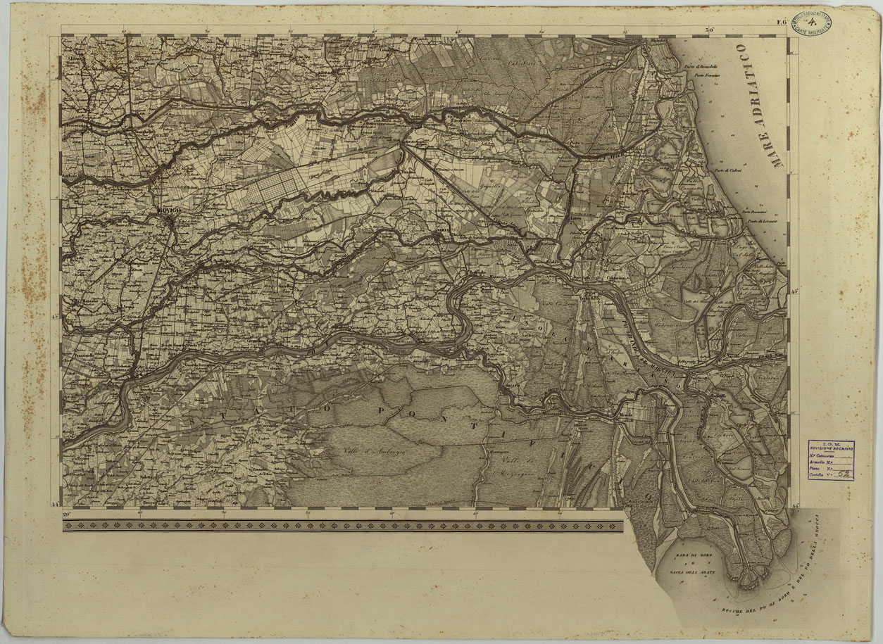 (N:14766) CARTA TOPOGRAFICA DEL REGNO LOMBARDO-VENETO COSTRUTTA SOPRA MISURE ASTRONOMICO-TRIGONOMETRICHE ED INCISA A MILANO NELL'ISTITUTO GEOGRAFICO MILITARE DELL'I.R. STATO MAGGIORE GENERALE AUSTRIACO - F.6 (CA004391) Carte e stampe antiche: riproduzione a colori su carta (formato A1)