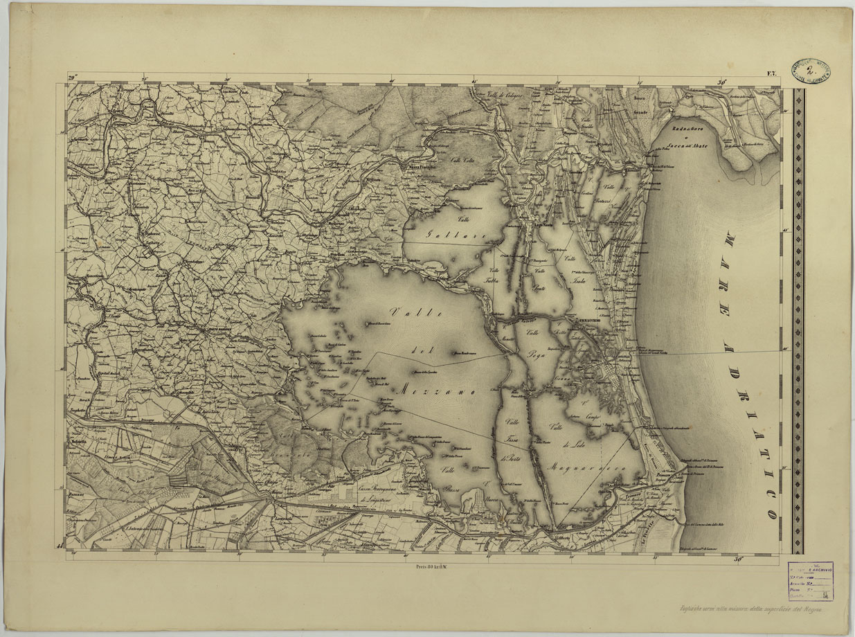 (N:8092) CARTA TOPOGRAFICA DELLO STATO PONTIFICIO E DEL GRAN-DUCATO DI TOSCANA COSTRUTTA SOPRA MISURE ASTRONOMICO TRIGONOMETRICHE ED INCISA SOPRA PIETRA A VIENNA NELL'I.R. ISTITUTO GEOGRAFICO MILITARE - FOGLIO F.7 (CA004462) Carte e stampe antiche: riproduzione a colori su carta (formato A1)