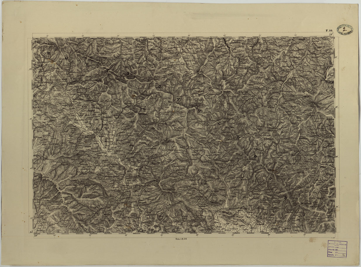 (N:8095) CARTA TOPOGRAFICA DELLO STATO PONTIFICIO E DEL GRAN-DUCATO DI TOSCANA COSTRUTTA SOPRA MISURE ASTRONOMICO TRIGONOMETRICHE ED INCISA SOPRA PIETRA A VIENNA NELL'I.R. ISTITUTO GEOGRAFICO MILITARE - FOGLIO F.10 (CA004465) Carte e stampe antiche: riproduzione a colori su carta (formato A1)