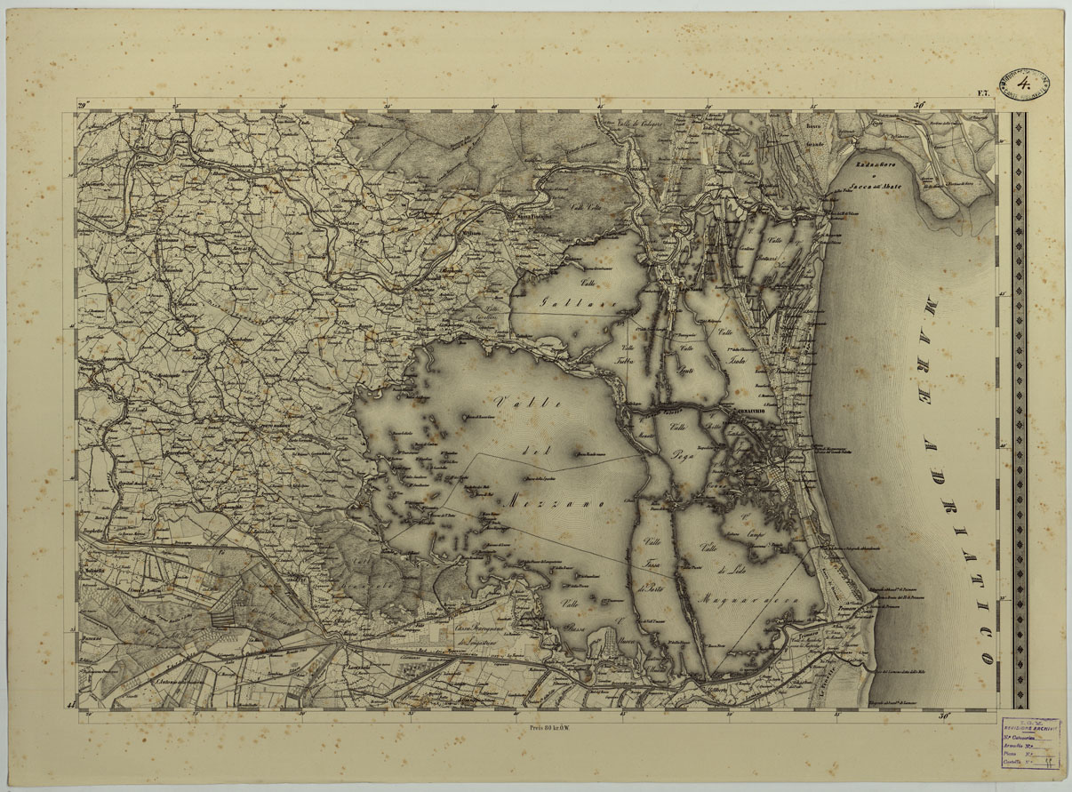 (N:24518) CARTA TOPOGRAFICA DELLO STATO PONTIFICIO E DAL GRAN-DUCATO DI TOSCANA COSTRUTTA SOPRA MISURE ASTRONOMICO TRIGONOMETRICHE CHE ED INCISA SOPRA PIETRA A VIENNA NELL'I.R. ISTITUTO GEOGRAFICO MILITARE PUBBLICATA NELL'ANNO 1851 - FOG. F.7 (CA004515) Carte e stampe antiche: riproduzione a colori su carta (formato A1)