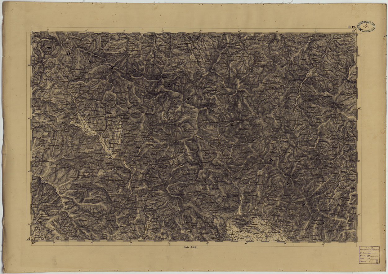(N:24521) CARTA TOPOGRAFICA DELLO STATO PONTIFICIO E DAL GRAN-DUCATO DI TOSCANA COSTRUTTA SOPRA MISURE ASTRONOMICO TRIGONOMETRICHE CHE ED INCISA SOPRA PIETRA A VIENNA NELL'I.R. ISTITUTO GEOGRAFICO MILITARE PUBBLICATA NELL'ANNO 1851 - FOG. F.10 (CA004518) Carte e stampe antiche: riproduzione a colori su carta (formato A1)
