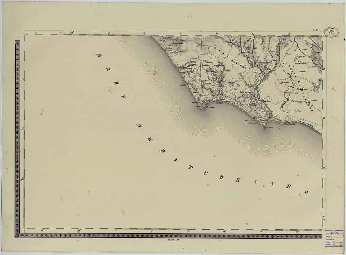 (N:24537) CARTA TOPOGRAFICA DELLO STATO PONTIFICIO E DAL GRAN-DUCATO DI TOSCANA COSTRUTTA SOPRA MISURE ASTRONOMICO TRIGONOMETRICHE CHE ED INCISA SOPRA PIETRA A VIENNA NELL'I.R. ISTITUTO GEOGRAFICO MILITARE PUBBLICATA NELL'ANNO 1851 - FOG. G.17 (CA004534) Carte e stampe antiche: riproduzione a colori su carta (formato A1)