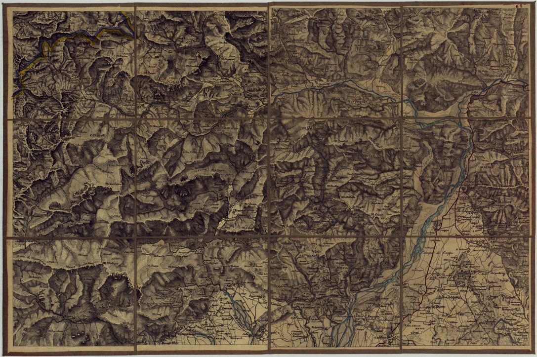 (N:11688) CARTA TOPOGRAFICA DELLA LOMBARDIAE DEI DUCATI DI PARMA, PIACENZA E MODENA ALLA SCALA DEL 1 86.400 DEL VERO DIVISA IN 32 FOGLI. LITOGRAFFIZZATA NELL'UFFICIO TOPOGRAFICO DEL REAL CORPO DI STATO MAGGIORE GENERALE - FOG. G.2 (CA004749) Carte e stampe antiche: riproduzione a colori su carta (formato A1)