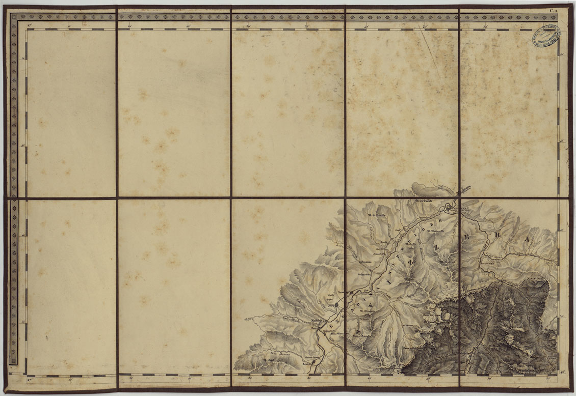 (N:14824) CARTA TOPOGRAFICA REGNO LOMBARDO-VENETO COSTRUTTA SOPRA MISURE ASTRONOMICO-TRIGONOMETRICHE ED INCISA A MILANO NELL'ISTITUO GEOGRAFICO MILTARE DELL'I.R. STATO MAGGIORE GENERALE AUSTRIACO. PUBBLICATA NELL'ANNO 1833 RETTIFICA NELL'ANNO 1856 - FOG.C1 (CA004764) Carte e stampe antiche: riproduzione a colori su carta (formato A1)