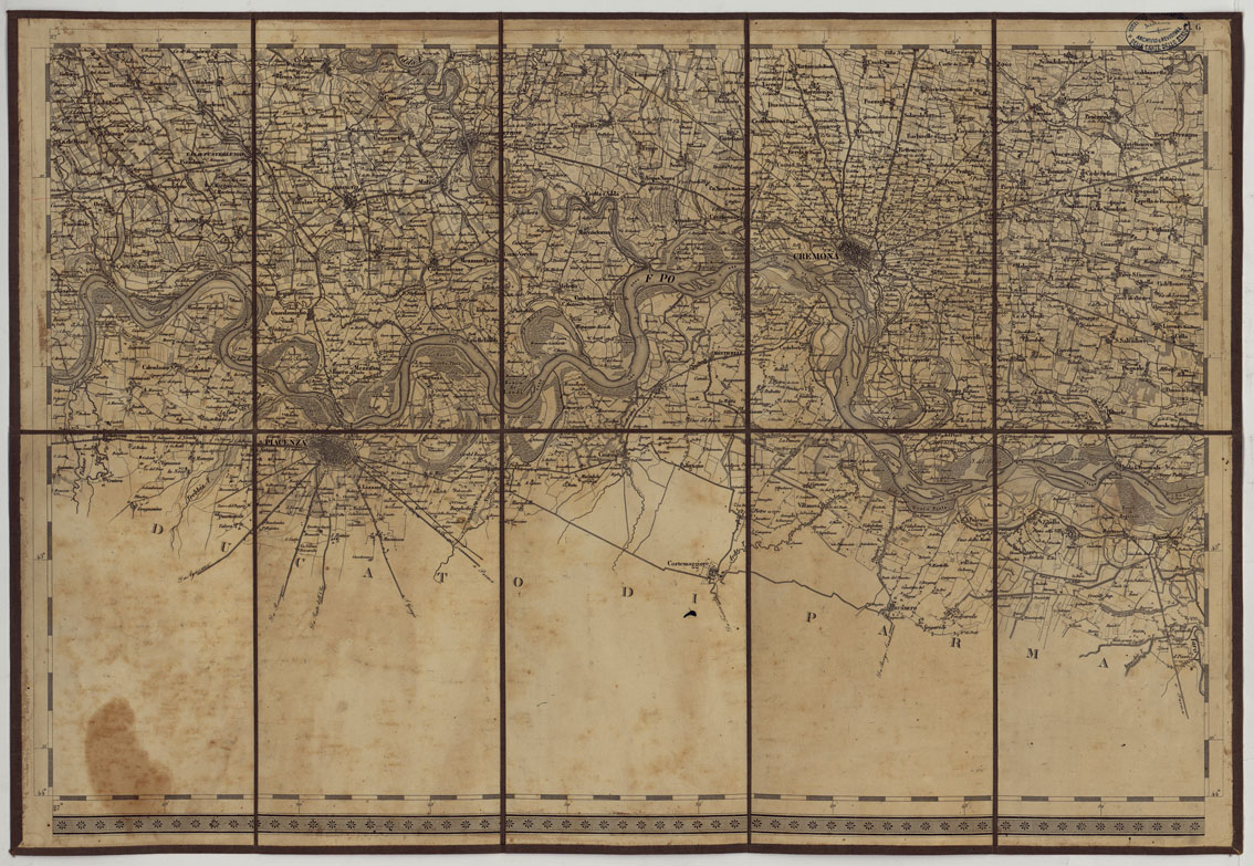 (N:14829) CARTA TOPOGRAFICA REGNO LOMBARDO-VENETO COSTRUTTA SOPRA MISURE ASTRONOMICO-TRIGONOMETRICHE ED INCISA A MILANO NELL'ISTITUO GEOGRAFICO MILTARE DELL'I.R. STATO MAGGIORE GENERALE AUSTRIACO. PUBBLICATA NELL'ANNO 1833 RETTIFICA NELL'ANNO 1856 - FOG.C6. (CA004769) Carte e stampe antiche: riproduzione a colori su carta (formato A1)