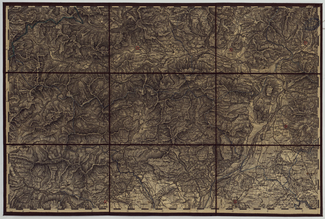 (N:14847) CARTA TOPOGRAFICA REGNO LOMBARDO-VENETO COSTRUTTA SOPRA MISURE ASTRONOMICO-TRIGONOMETRICHE ED INCISA A MILANO NELL'ISTITUO GEOGRAFICO MILTARE DELL'I.R. STATO MAGGIORE GENERALE AUSTRIACO. PUBBLICATA NELL'ANNO 1833 RETTIFICA NELL'ANNO 1856 - FOG.G2. (CA004789) Carte e stampe antiche: riproduzione a colori su carta (formato A1)