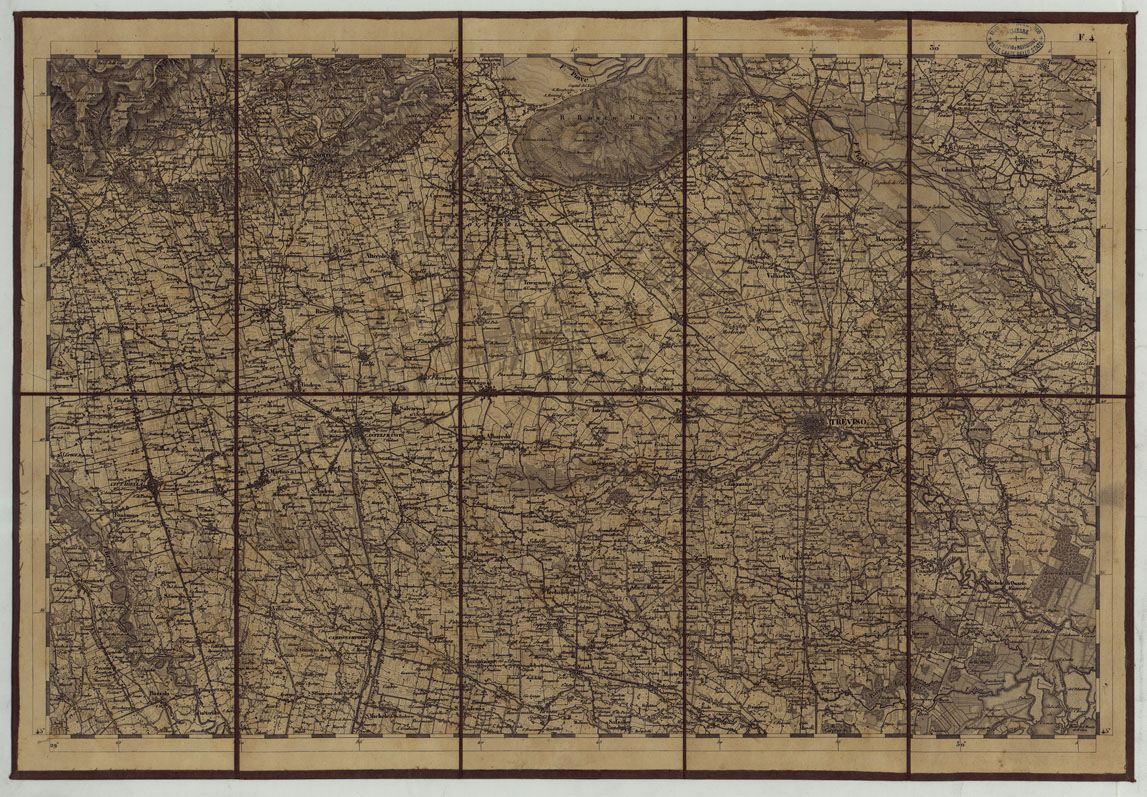 (N:24560) CARTA TOPOGRAFICA REGNO LOMBARDO-VENETO COSTRUTTA SOPRA MISURE ASTRONOMICO-TRIGONOMETRICHE ED INCISA A MILANO NELL'ISTITUO GEOGRAFICO MILTARE DELL'I.R. STATO MAGGIORE GENERALE AUSTRIACO. PUBBLICATA NELL'ANNO 1833 - FOGLIO F.4 (CA004806) Carte e stampe antiche: riproduzione a colori su carta (formato A1)