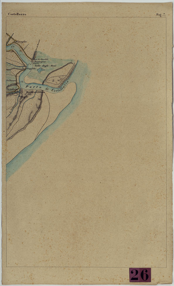 (N:11393) CARTA TOPOGRAFICA DELLA LAGUNA DI VENEZIA SCALA DI 1 A 20.000 - FOG. 7 CORTELLAZZO (CA004915) Carte e stampe antiche: riproduzione a colori su carta (formato A1)