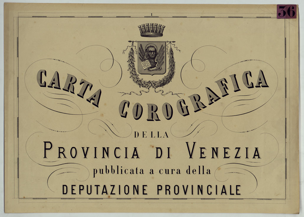 (N:14453) CARTA COROGRAFICA DELLA PROVINCIA DI VENEZIA PUBBLICATA A CURA DELLA DEPUTAZIONE PROVINCIALE - Frontespizio (CA005005) Carte e stampe antiche: riproduzione a colori su carta (formato A1)