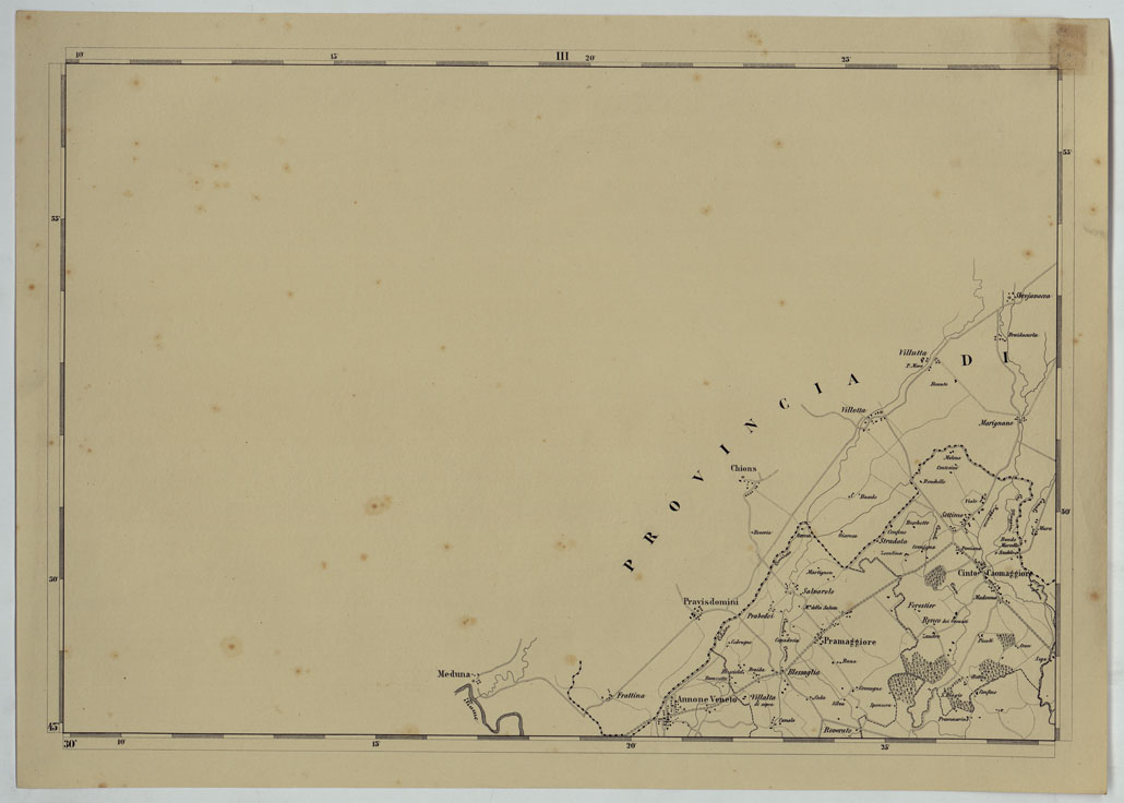 (N:14455) CARTA COROGRAFICA DELLA PROVINCIA DI VENEZIA PUBBLICATA A CURA DELLA DEPUTAZIONE PROVINCIALE -TAVOLA III (CA005007) Carte e stampe antiche: riproduzione a colori su carta (formato A1)