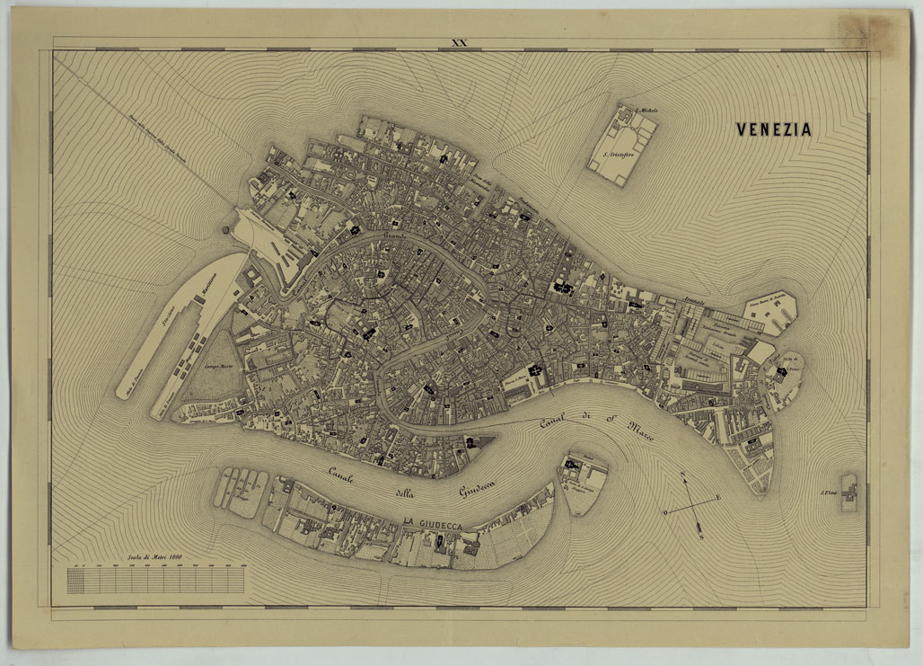 (N:14472) CARTA COROGRAFICA DELLA PROVINCIA DI VENEZIA PUBBLICATA A CURA DELLA DEPUTAZIONE PROVINCIALE -TAVOLA XX VENEZIA (CA005024) Carte e stampe antiche: riproduzione a colori su carta (formato A1)