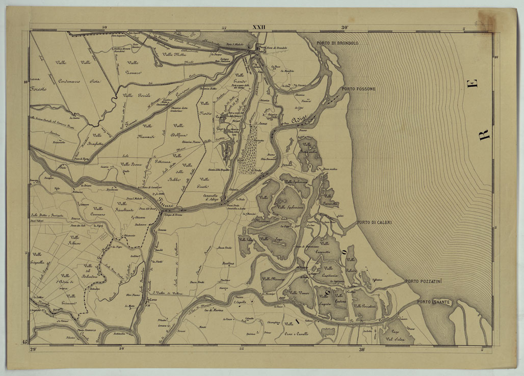 (N:14474) CARTA COROGRAFICA DELLA PROVINCIA DI VENEZIA PUBBLICATA A CURA DELLA DEPUTAZIONE PROVINCIALE -TAVOLA XXII (CA005026) Carte e stampe antiche: riproduzione a colori su carta (formato A1)