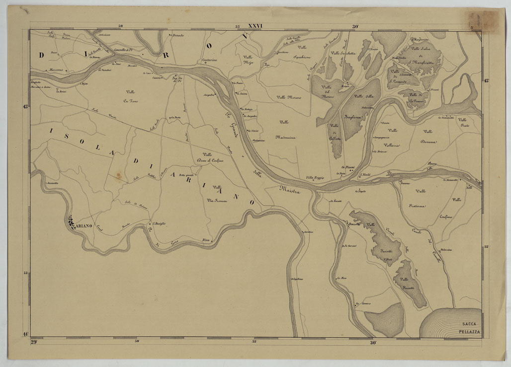 (N:14479) CARTA COROGRAFICA DELLA PROVINCIA DI VENEZIA PUBBLICATA A CURA DELLA DEPUTAZIONE PROVINCIALE -TAVOLA XXVI (CA005030) Carte e stampe antiche: riproduzione a colori su carta (formato A1)