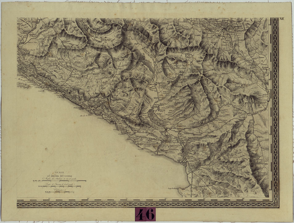 (N:14317) CARTA DELLE PROVINCIE ILLIRICHE CO' LORO DIVERSI STABILIMENTI E CON UNA PARTE DEGLI STATI LIMITROFI COMPILATAPER ORDINE SUPERIORE NEL DEPOSITO DELLA GUERRA DEL REGNO D'ITALIA NELL'ANNO MDCCCXIII - TAVOLA XII (CA005218) Carte e stampe antiche: riproduzione a colori su carta (formato A1)