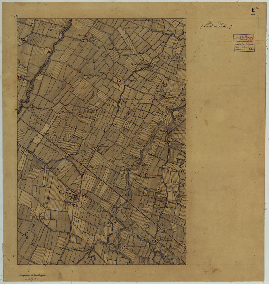 (N:15278) VALLE DEL PO - Tavola 19 bis (CA005382) Carte e stampe antiche: riproduzione a colori su carta (formato A1)