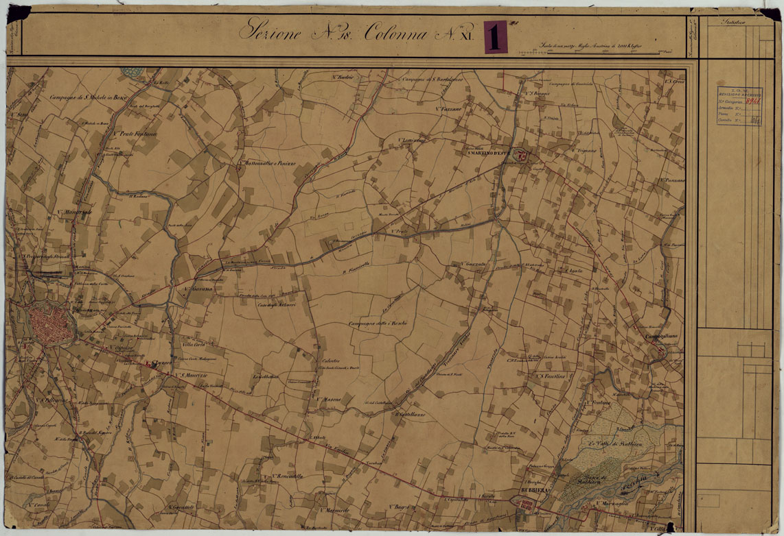 (N:9677) DUCATO DI MODENA E STATI LIMITROFI - SEZIONE N. 18 COLONNA N. XI. (CA005479) Carte e stampe antiche: riproduzione a colori su carta (formato A1)