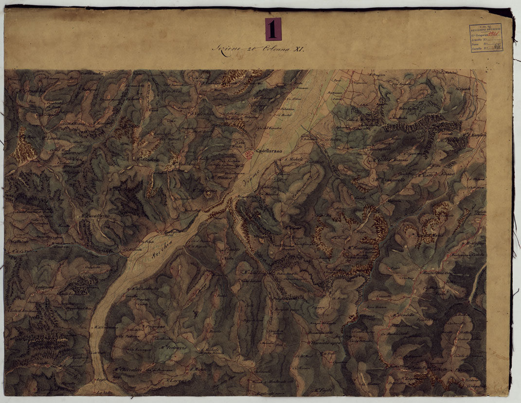 (N:9686) DUCATO DI MODENA E STATI LIMITROFI - SEZIONE N. 20 COLONNA N. XI. (CA005481) Carte e stampe antiche: riproduzione a colori su carta (formato A1)