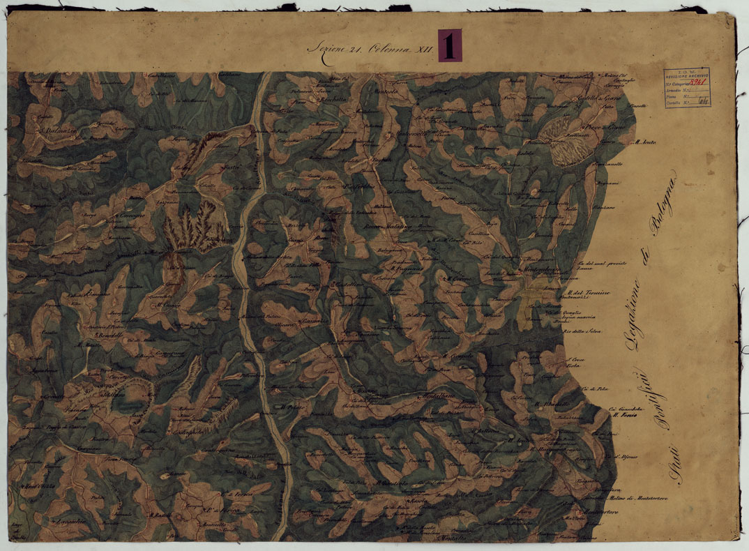 (N:9693) DUCATO DI MODENA E STATI LIMITROFI - SEZIONE N. 21 COLONNA N. XII. (CA005491) Carte e stampe antiche: riproduzione a colori su carta (formato A1)