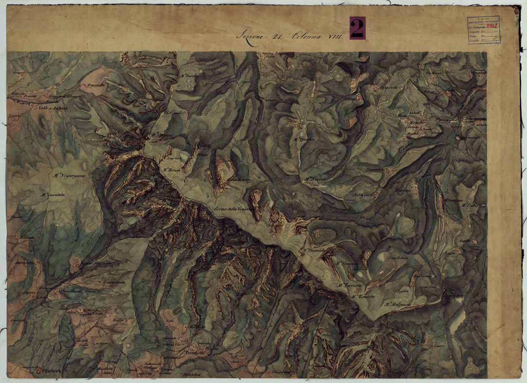 (N:24792) DUCATO DI MODENA E STATI LIMITROFI - SEZIONE N. 21 COLONNA N. VIII - MONCHIO (CA005502) Carte e stampe antiche: riproduzione a colori su carta (formato A1)