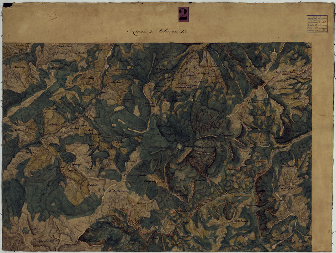 (N:24799) DUCATO DI MODENA E STATI LIMITROFI - SEZIONE N. 21 COLONNA N. IX - SUCCISO (CA005509) Carte e stampe antiche: riproduzione a colori su carta (formato A1)