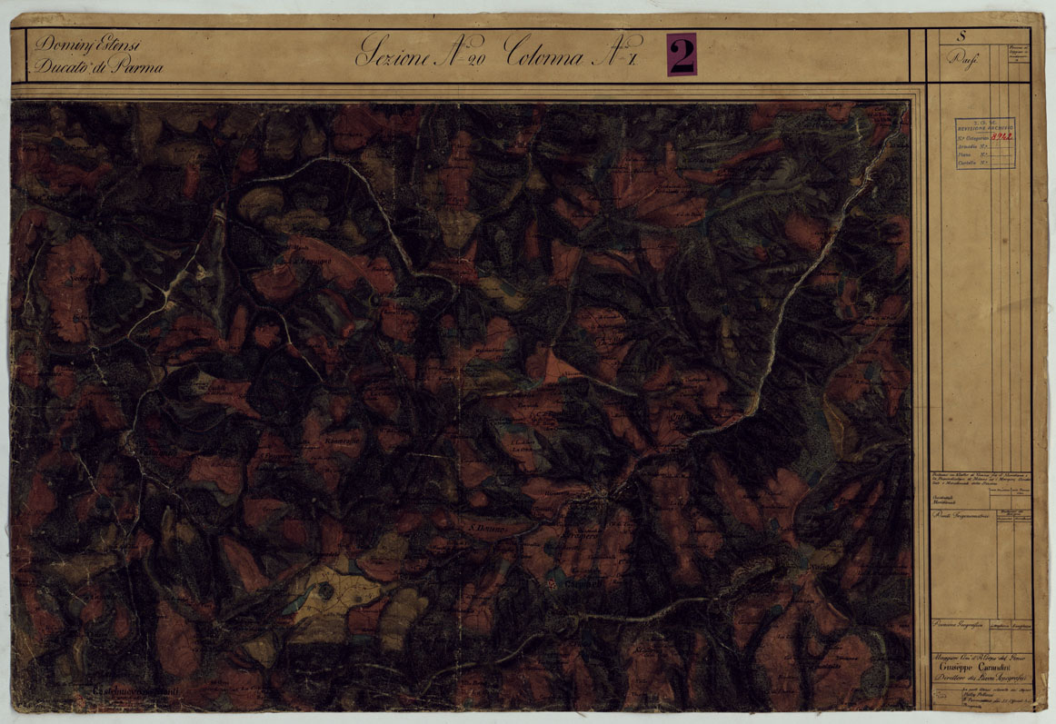 (N:24806) DUCATO DI MODENA E STATI LIMITROFI - SEZIONE N. 20 COLONNA N. X - CASTENUOVO NE MONTI (CA005516) Carte e stampe antiche: riproduzione a colori su carta (formato A1)