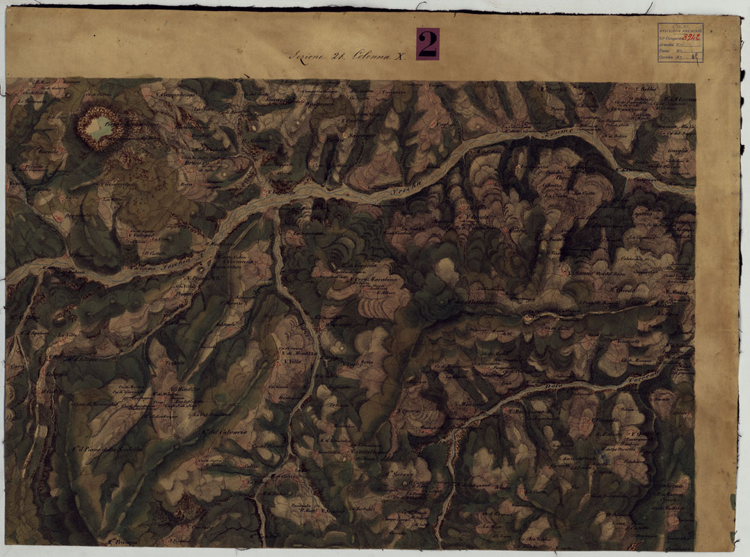 (N:24808) DUCATO DI MODENA E STATI LIMITROFI - SEZIONE N. 21 COLONNA N. X - MINOZZO (CA005518) Carte e stampe antiche: riproduzione a colori su carta (formato A1)