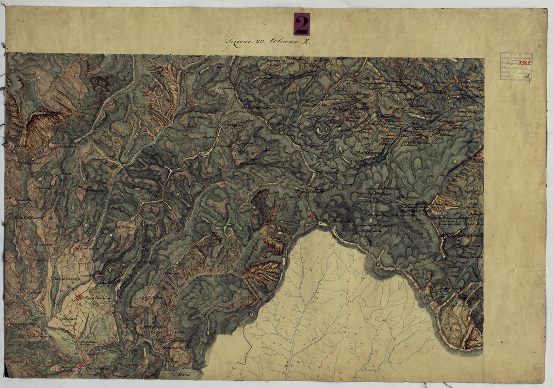 (N:24810) DUCATO DI MODENA E STATI LIMITROFI - SEZIONE N. 23 COLONNA N. X - CASTELNUOVO (CA005520) Carte e stampe antiche: riproduzione a colori su carta (formato A1)