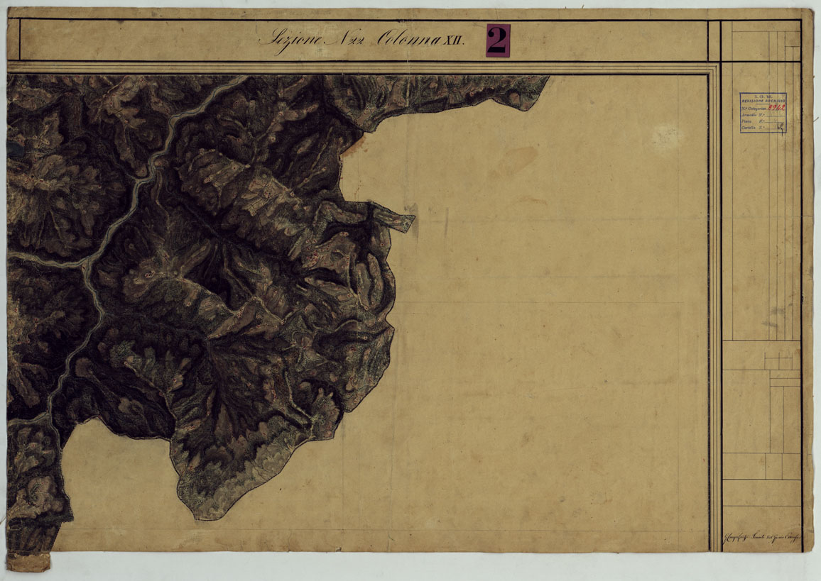 (N:24830) DUCATO DI MODENA E STATI LIMITROFI - SEZIONE N. 22 COLONNA N. XII - GAIATO (CA005540) Carte e stampe antiche: riproduzione a colori su carta (formato A1)