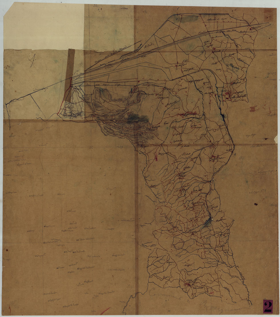 (N:9724) ELEMENTI PER LA FORMAZIONE DI UNA CARTA DELLA TOSCANA ALLA SCALA DI 1:28.800 - COLLESALVETTI. (CA005600) Carte e stampe antiche: riproduzione a colori su carta (formato A1)