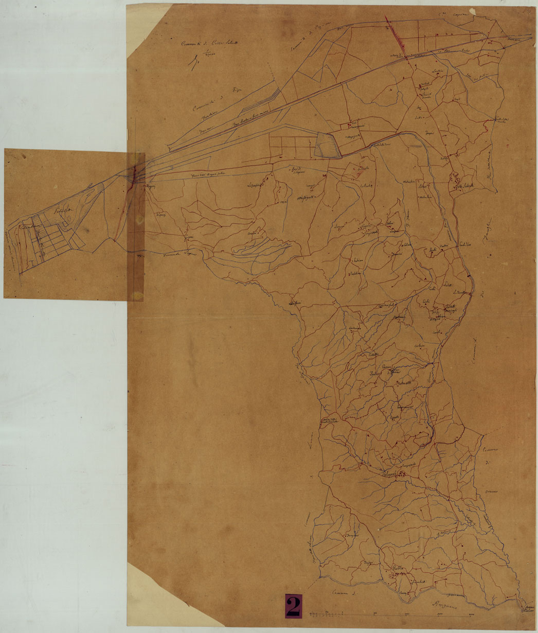 (N:9725) ELEMENTI PER LA FORMAZIONE DI UNA CARTA DELLA TOSCANA ALLA SCALA DI 1:28.800 - COLLESALVETTI. (CA005601) Carte e stampe antiche: riproduzione a colori su carta (formato A1)
