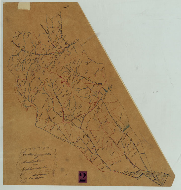 (N:9741) ELEMENTI PER LA FORMAZIONE DI UNA CARTA DELLA TOSCANA ALLA SCALA DI 1:28.800 - MONTECATINI. (CA005631) Carte e stampe antiche: riproduzione a colori su carta (formato A1)