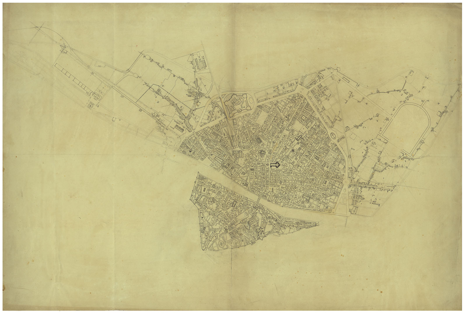(N:15540) PIANTA DELLA CITTA' DI FIRENZE. (CA005673) Carte e stampe antiche: riproduzione a colori su carta (formato A1)