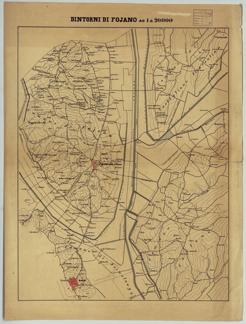 (N:9340) DINTORNI DI FOIANO AD 1 A 20.000. (CA005674) Carte e stampe antiche: riproduzione a colori su carta (formato A1)
