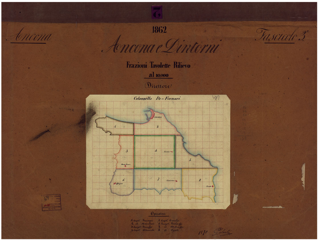 (N:24888) ANCONA E DINTORNI - COPERTINA (CA005755) Carte e stampe antiche: riproduzione a colori su carta (formato A1)